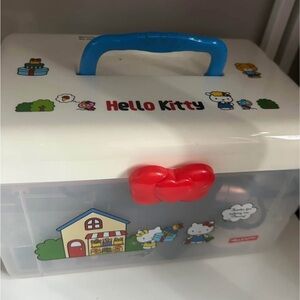 Hello Kitty Toy Organizer with Red Bow and Blue Handle